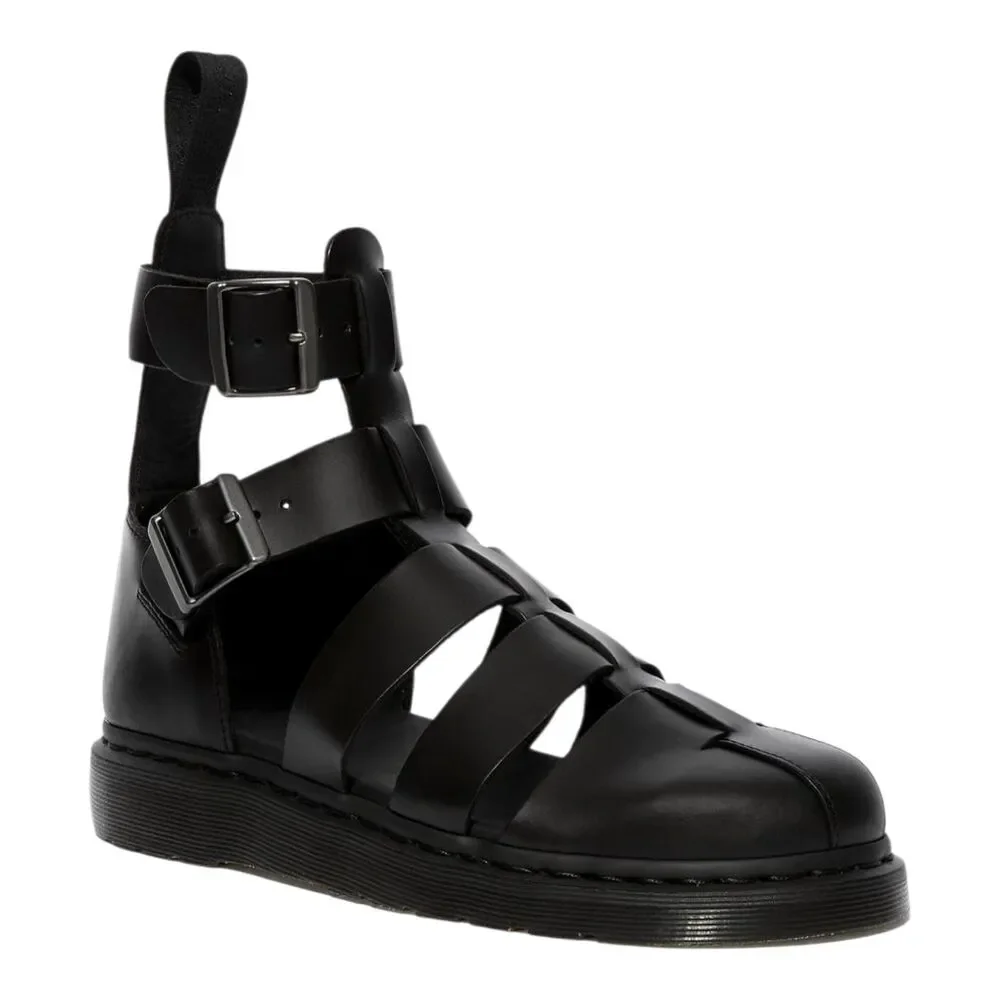 Dr Martens Geraldo Gladiator Sandals Black Leather Mens 10 Womens 11 EUC - Picture 5 of 11